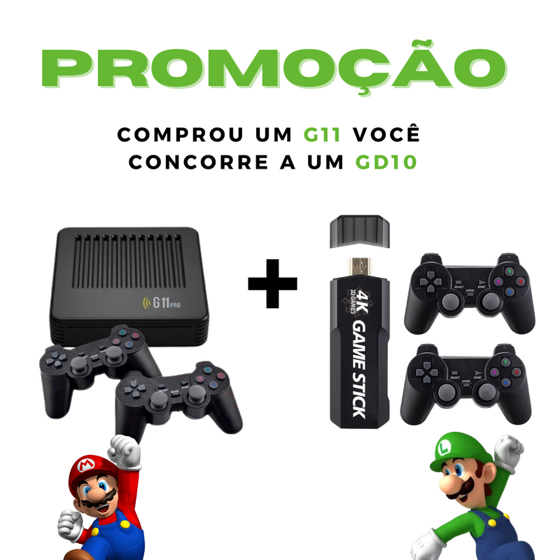 GAME G11 PRO® + 45 mil jogos - 128G [Queima de Estoque - Pague 1 Leve 2]