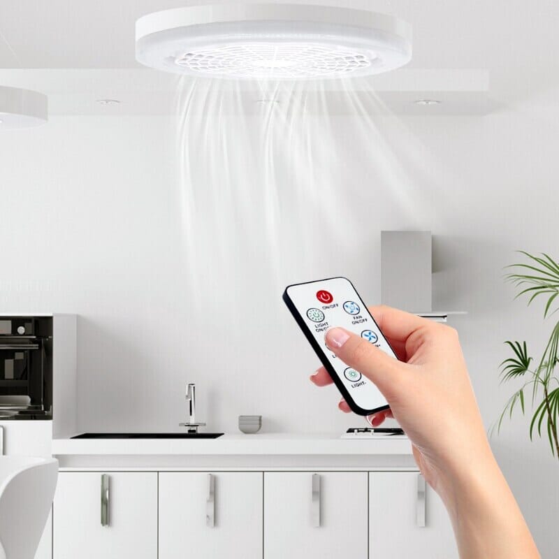 Ventilador Lâmpada Turbo Led 2 em 1 com Controle Remoto - Led Breeze